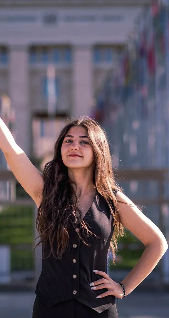 Lynne, 18, raised her concerns about girls' rights and climate change at the United Nations.